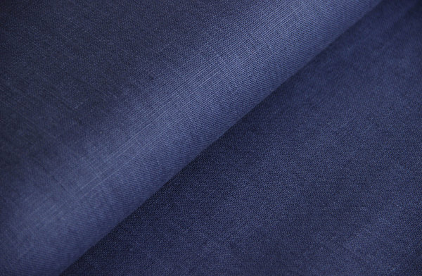 Leinen uni, gefärbt, jeansblau 50 cm