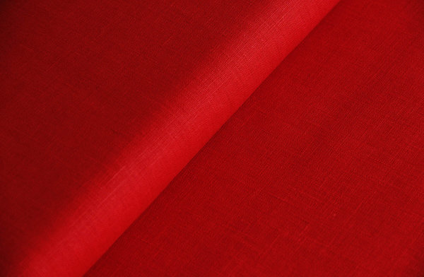 Leinen uni, gefärbt, rot 50 cm