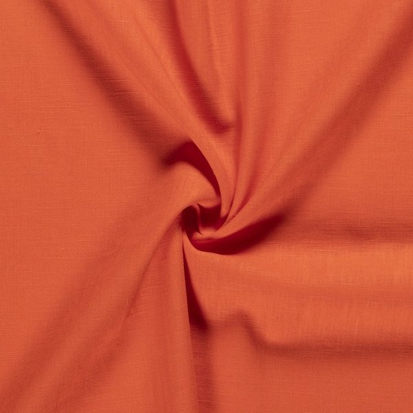 Leinen Meterware orange aus 100 % Ramie Leinen - 50 x 138 cm